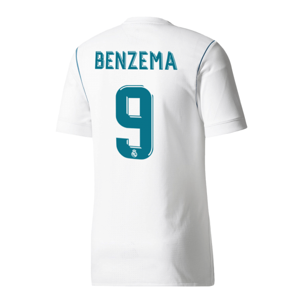 Retro Real Madrid Hemma Fotbollströja BENZEMA #9 2017/18