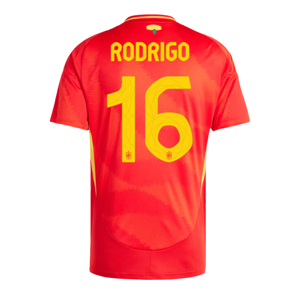 RODRIGO #16 Spanien Hemma Fotbollströjor Euro