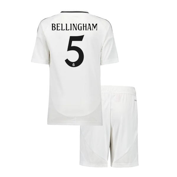 Real Madrid Hemma Fotbollströja BELLINGHAM #5 Fotbollssats Barn Premium
