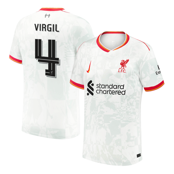 Liverpool Tredjeställ Fotbollströja VIRGIL #4  - UCL