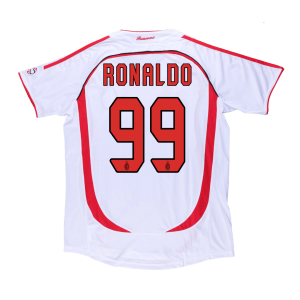 Retro AC Milan Borta Fotbollströja RONALDO #99 2006/07 - UCL