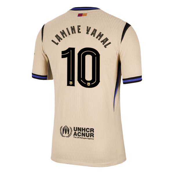 Barcelona Tröja LAMINE YAMAL #10 2025/26 Borta Gul - UCL Autentisk
