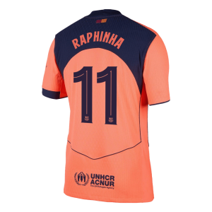 Barcelona Tröja RAPHINHA #11 2025/26 Tredje Autentisk Orange - UCL