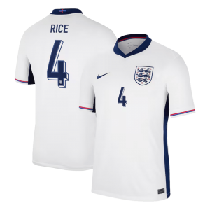 England Hemma Fotbollströjor RICE #4 Euro Premium