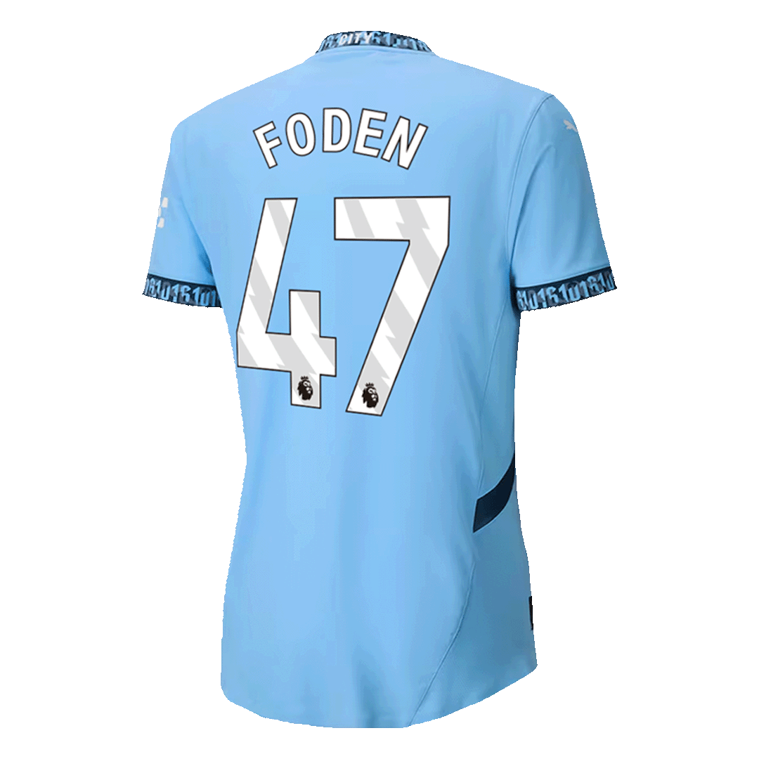 Manchester City Hemma Fotbollströja FODEN #47 Autentisk