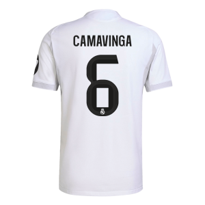 Real Madrid Tröja CAMAVINGA #6 2025/26 Hemma Autentisk Vit