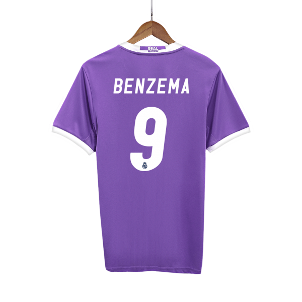 Retro Real Madrid Borta Fotbollströja BENZEMA #9 2016/17