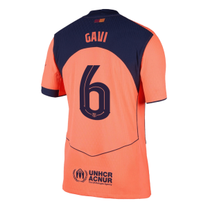 Barcelona Tröja GAVI #6 2025/26 Tredje Autentisk Orange - UCL