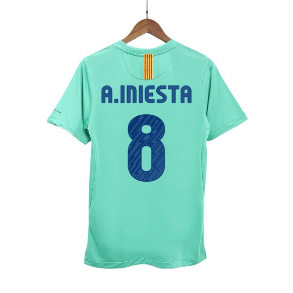 Retro Barcelona Borta Fotbollströja A.INIESTA #8 2010/11