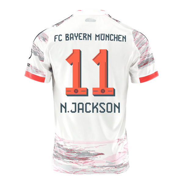 Bayern Munich Tröja N.JACKSON #11 2025/26 Borta Vit