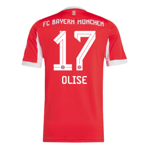 Bayern Munich Tröja OLISE #17 2025/26 Hemma Röd