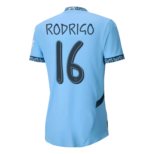 Manchester City Hemma Fotbollströja RODRIGO #16  Autentisk - UCL