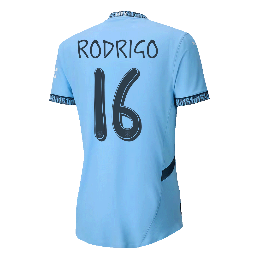Manchester City Hemma Fotbollströja RODRIGO #16 Autentisk - UCL