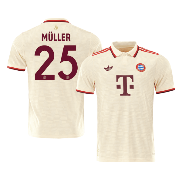 Bayern Munich Tredjeställ Fotbollströja MÜLLER #25  Autentisk - UCL