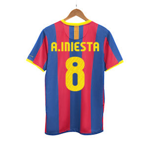 Retro Barcelona Hemma Fotbollströja A.INIESTA #8 2010/11