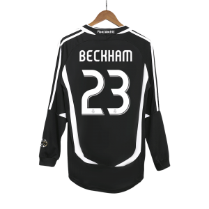 Retro Real Madrid Borta Fotbollströja BECKHAM #23 2006/07 långärmad