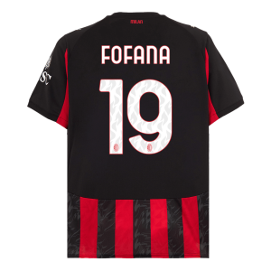 FOFANA #19 AC Milan Tröja 2025/26 Hemma Premium Röd & Svart