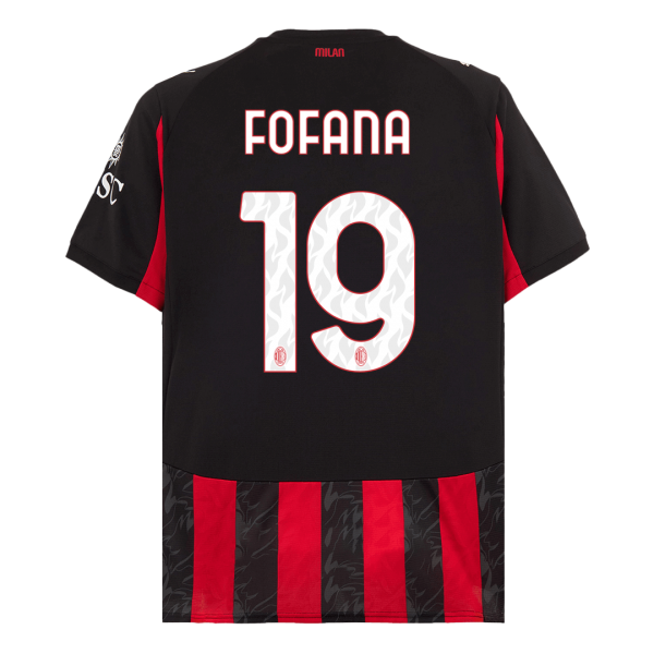 FOFANA #19 AC Milan Tröja 2025/26 Hemma Premium Röd & Svart