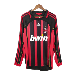 Retro AC Milan Hemma Fotbollströja 2006/07 långärmad