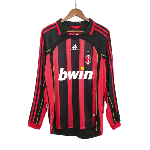 Retro AC Milan Hemma Fotbollströja 2006/07 långärmad