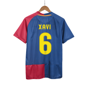 Retro Barcelona Hemma Fotbollströja XAVI #6 2008/09 - UCL Final