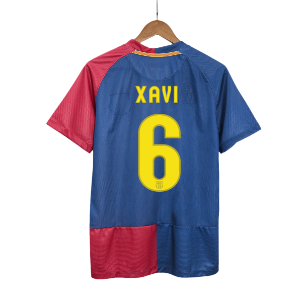 Retro Barcelona Hemma Fotbollströja XAVI #6 2008/09 - UCL Final