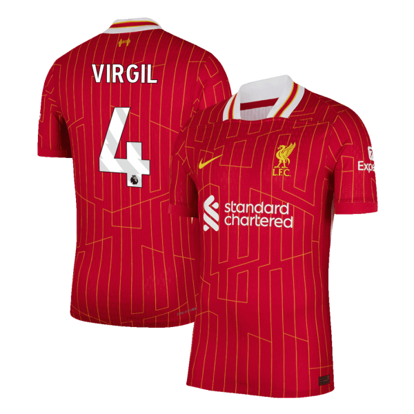 Liverpool Hemma Fotbollströja VIRGIL #4  Autentisk