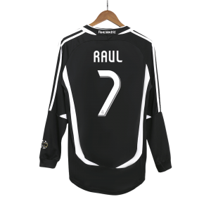 Retro Real Madrid Borta Fotbollströja RAUL #7 2006/07 långärmad
