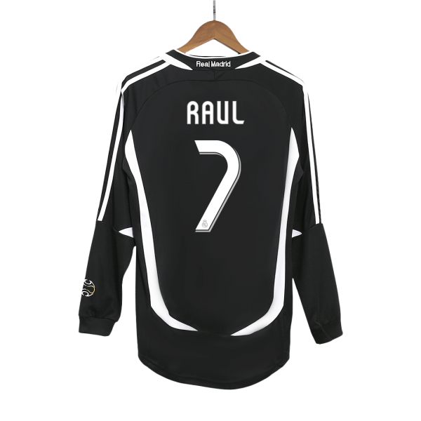 Retro Real Madrid Borta Fotbollströja RAUL #7 2006/07 långärmad