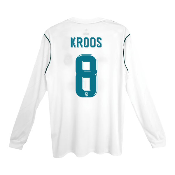 Retro Real Madrid Hemma Fotbollströja KROOS #8 2017/18 långärmad