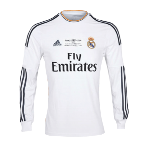 Retro Real Madrid Hemma Fotbollströja 2013/14 långärmad - UCL