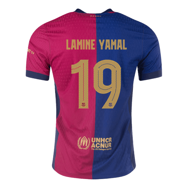 Barcelona Hemma Fotbollströja LAMINE YAMAL #19  Autentisk - UCL