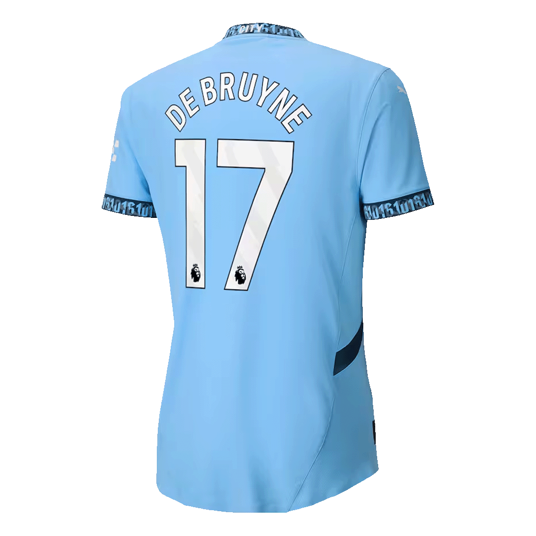 Manchester City Hemma Fotbollströja DE BRUYNE #17 Autentisk