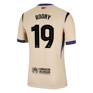 Barcelona Tröja ROONY #19 2025/26 Borta Gul - UCL Autentisk Autentisk