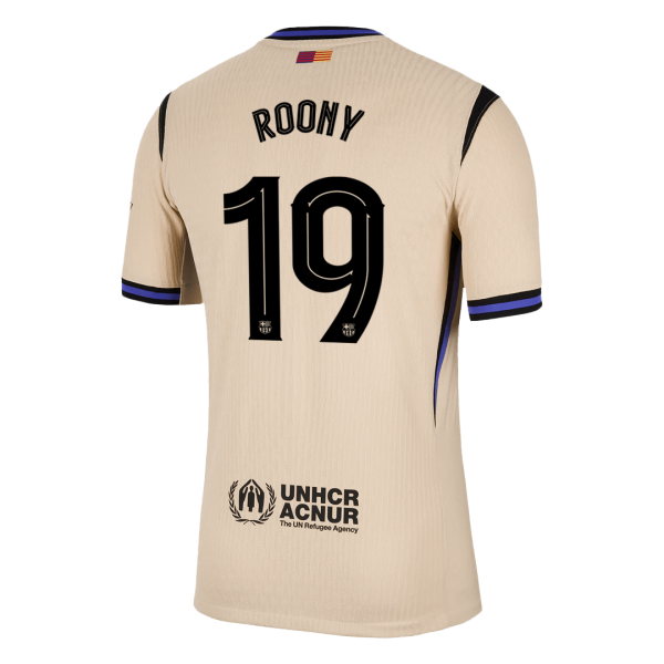 Barcelona Tröja ROONY #19 2025/26 Borta Gul - UCL Autentisk Autentisk