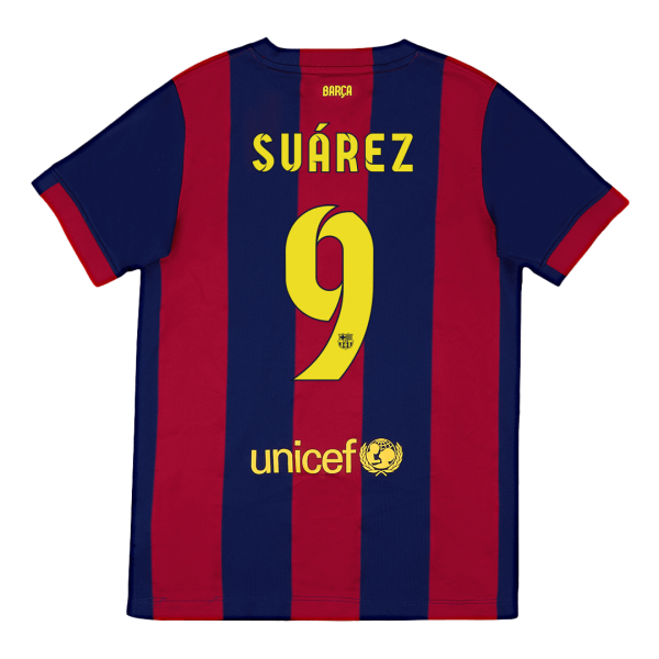 Retro Barcelona Hemma Fotbollströja SUÁREZ #9 2014/15