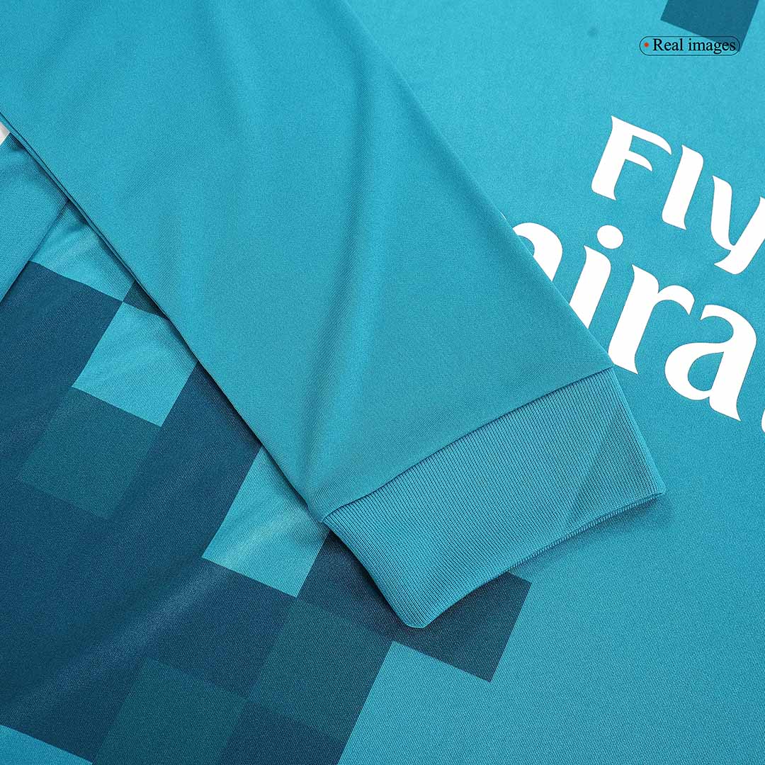 Retro Real Madrid Tredjeställ Fotbollströja 2017/18 långärmad - Bild 3