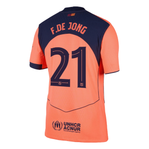 Barcelona Tröja F.DE JONG #21 2025/26 Tredje Autentisk Orange - UCL