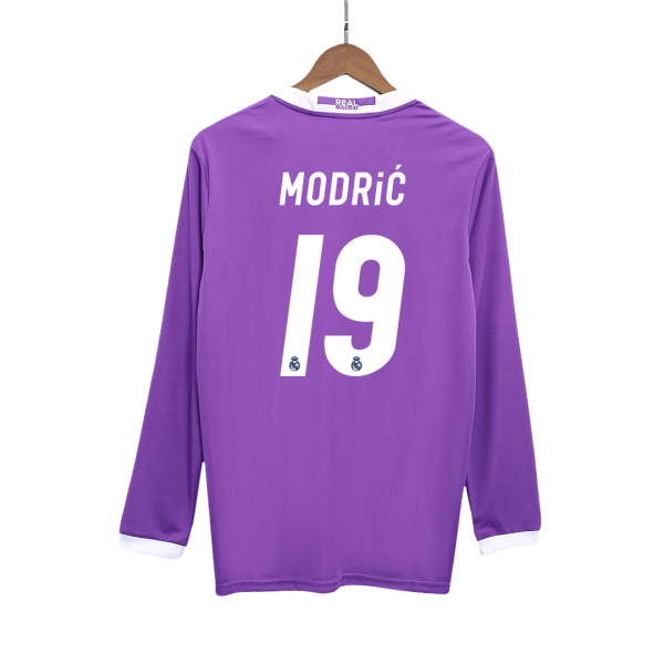 Retro Real Madrid Borta Fotbollströja MODRIĆ #19 2016/17 långärmad