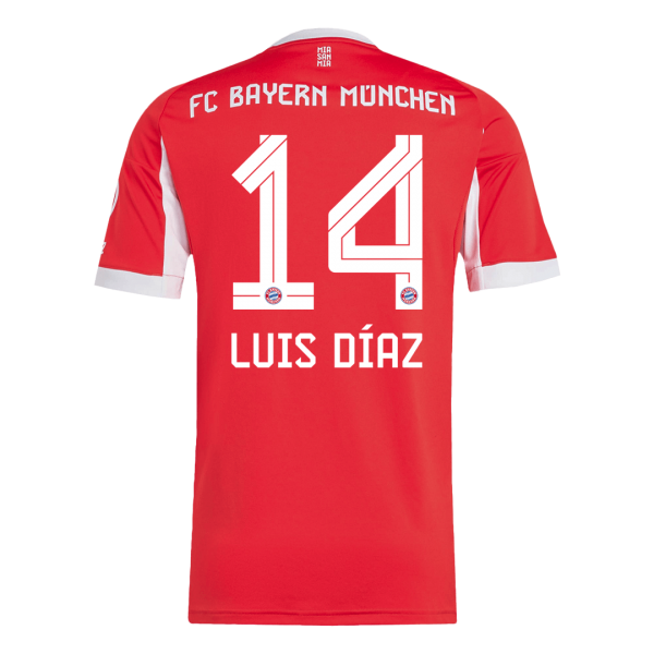 LUIS DÍAZ #14 Bayern Munich Tröja 2025/26 Hemma