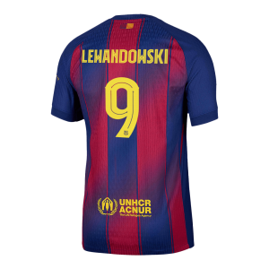 LEWANDOWSKI #9 Barcelona Tröja 2025/26 Hemma Autentisk - UCL
