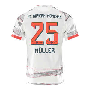 MÜLLER #25 Bayern Munich Borta Tröja 2025/26 Autentisk