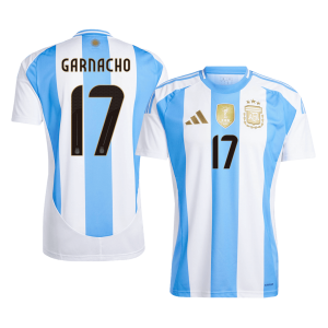 Argentina Hemma Fotbollströjor GARNACHO #17 Premium