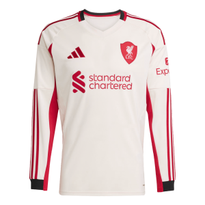 Liverpool Bortatröja 2025/26 Långärmad Vit