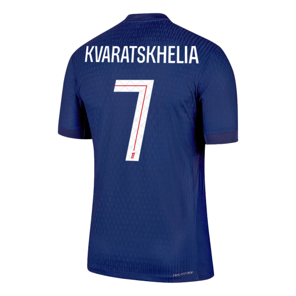 KVARATSKHELIA #7 PSG Tröja 2025/26 Hemma Autentisk