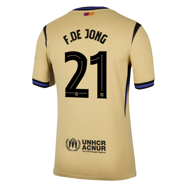 Barcelona Tröja F.DE JONG #21 2025/26 Borta Gul - UCL