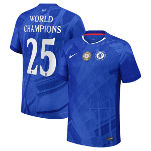 WORLD CHAMPIONS #25 Chelsea Tröja 2025/26 Hemma - with chest badge Autentisk