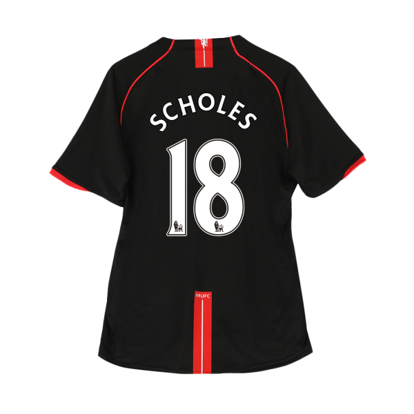 Retro Manchester United Borta Fotbollströja SCHOLES #18 2007/08