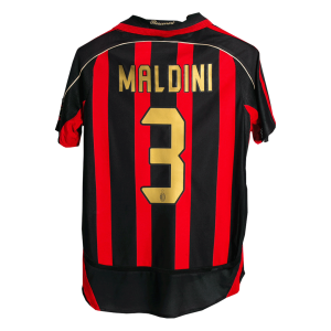 Retro AC Milan Hemma Fotbollströja MALDINI #3 2006/07