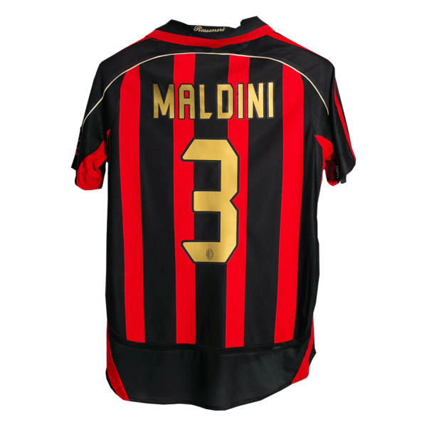 Retro AC Milan Hemma Fotbollströja MALDINI #3 2006/07